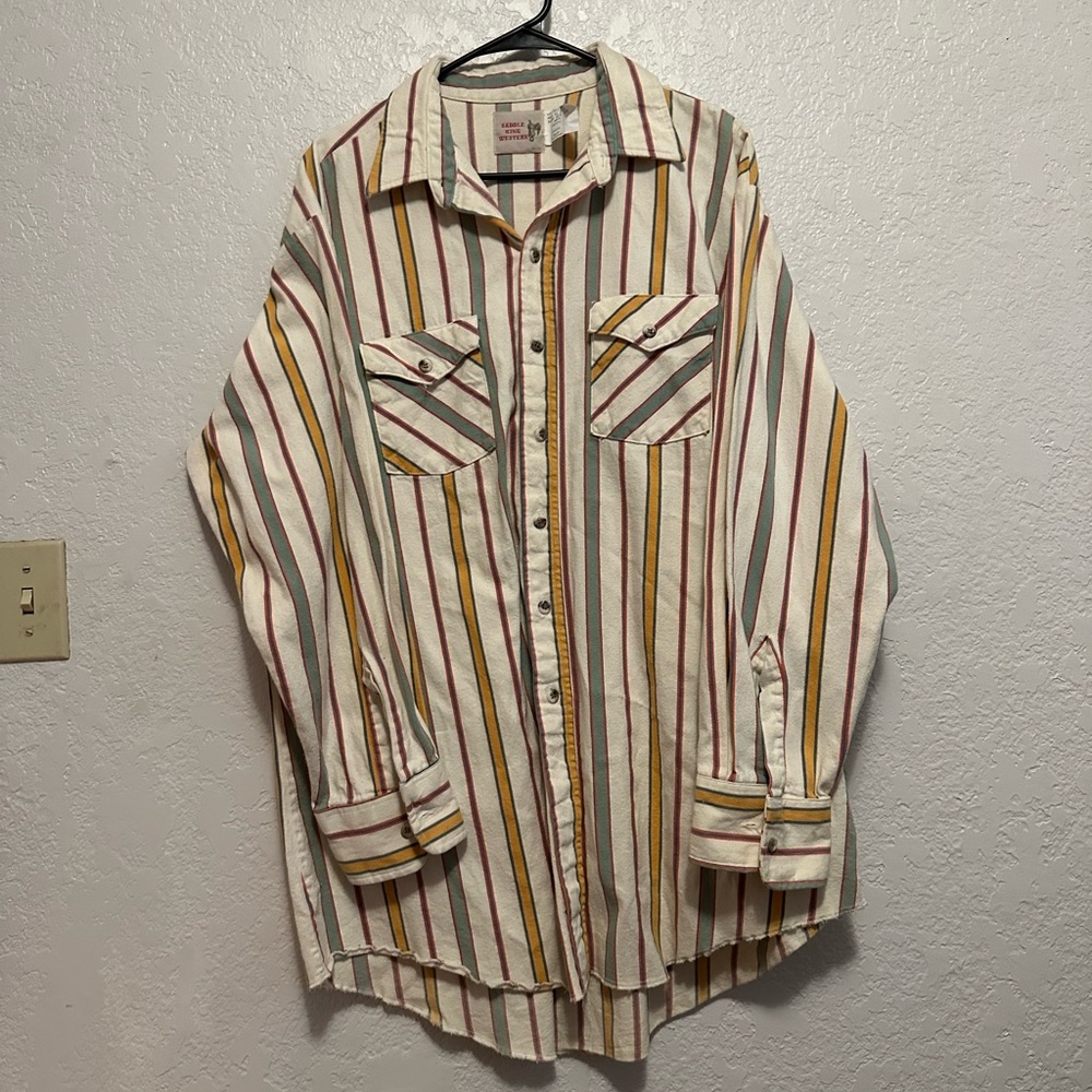 Vintage Saddle King Western Button Down Shirt